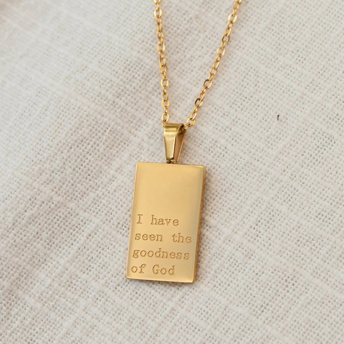 Necklace: 18kt Gold I Have Seen the Goodness of God