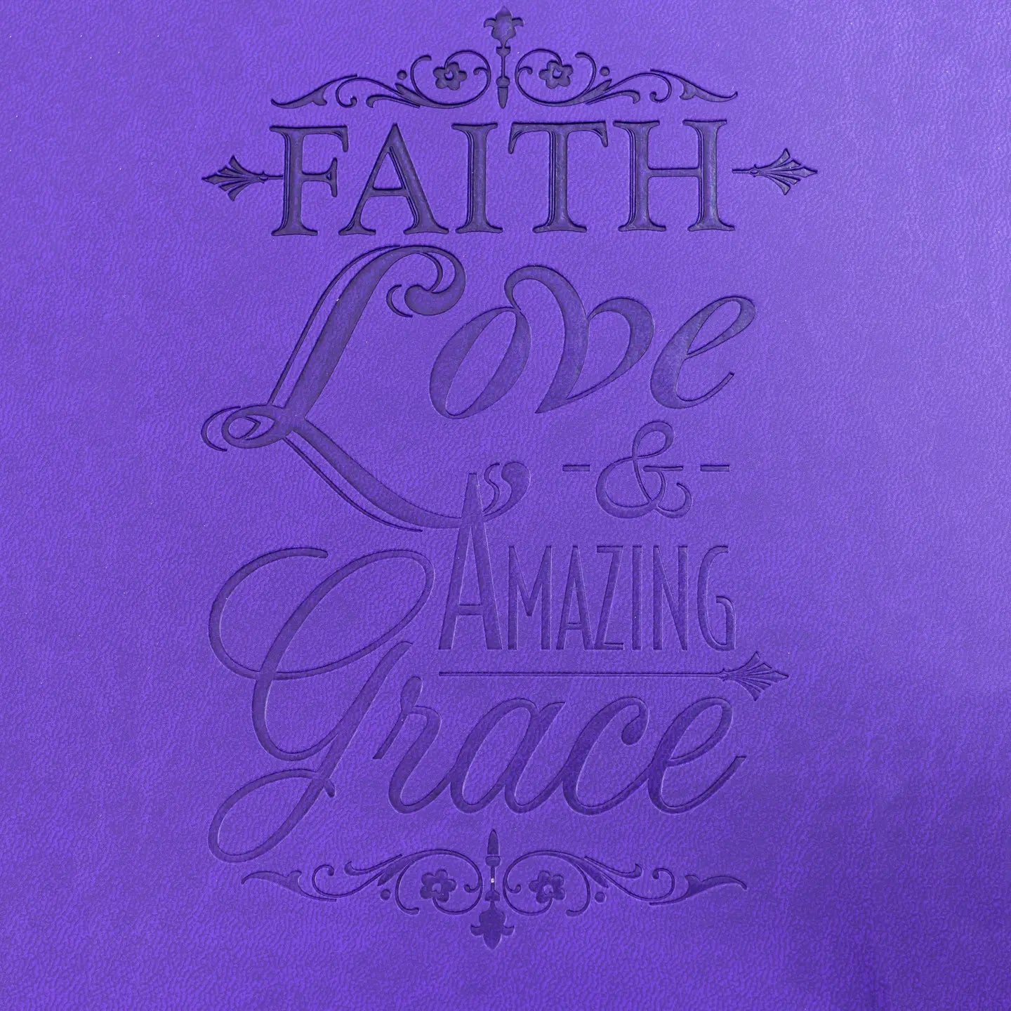 Leather Wrapped Purple Faith Love & Grace