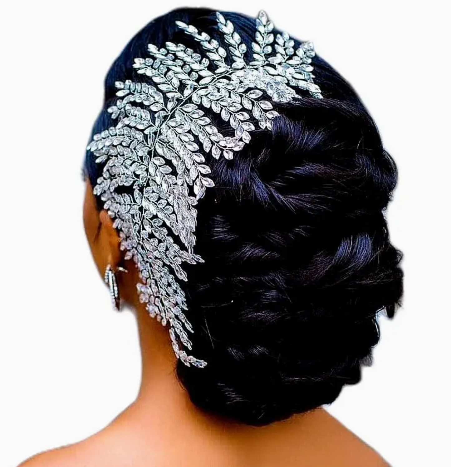 Huge Chuncky Special Occasion Floral Rhinestone Hair Comb Ba