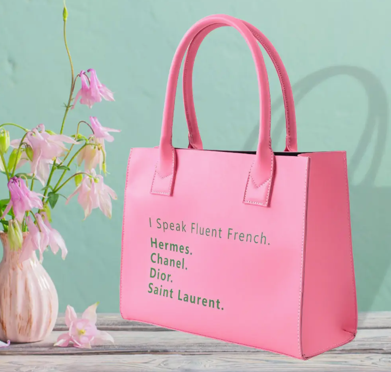 I Speak Fluent French Message Tote Bag / Shoulder Bag