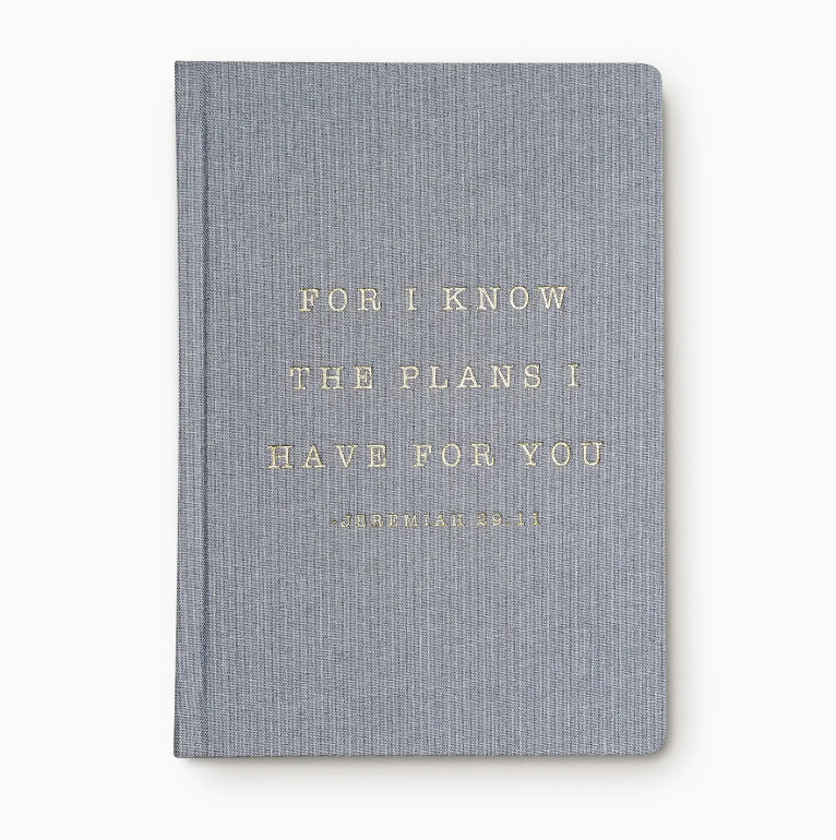 For I Know the Plans Fabric Journal