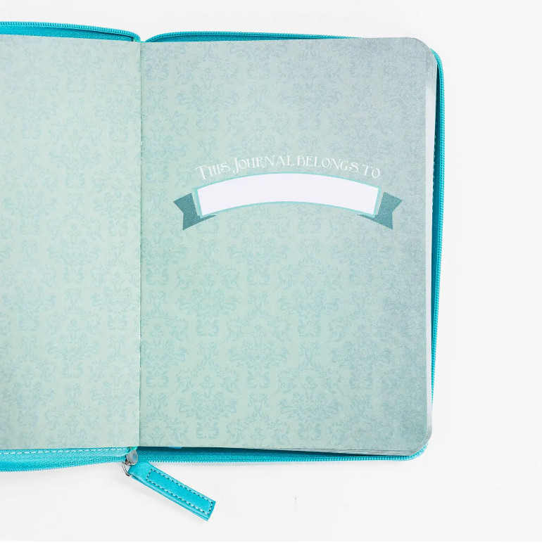 Teal Zippered Journal: She Is Clothed in Strength