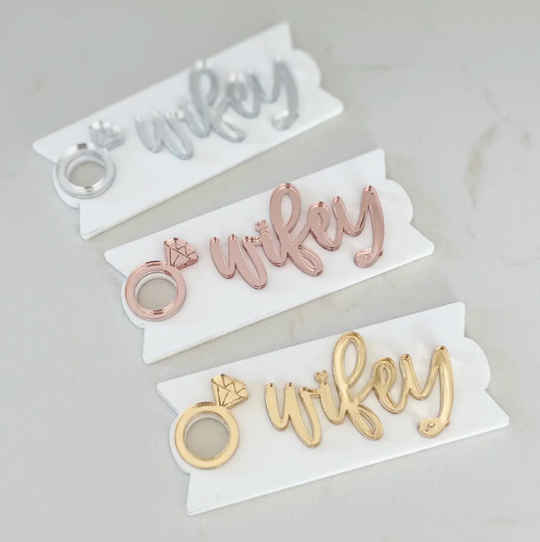 Stanley Cup Wifey Topper For Brides and Engaged Quencher 2.0