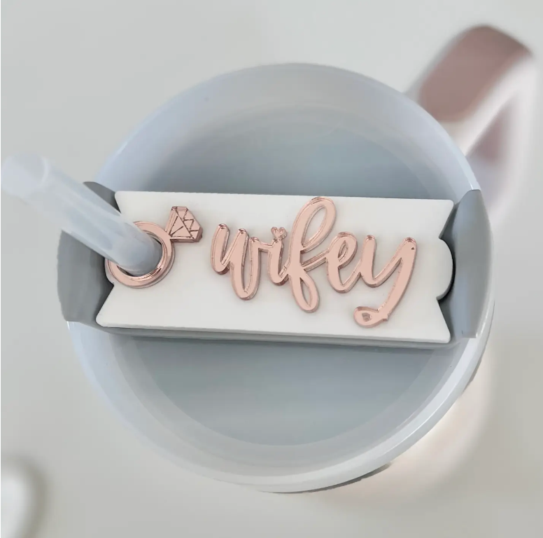 Stanley Cup Wifey Topper For Brides and Engaged Quencher 2.0