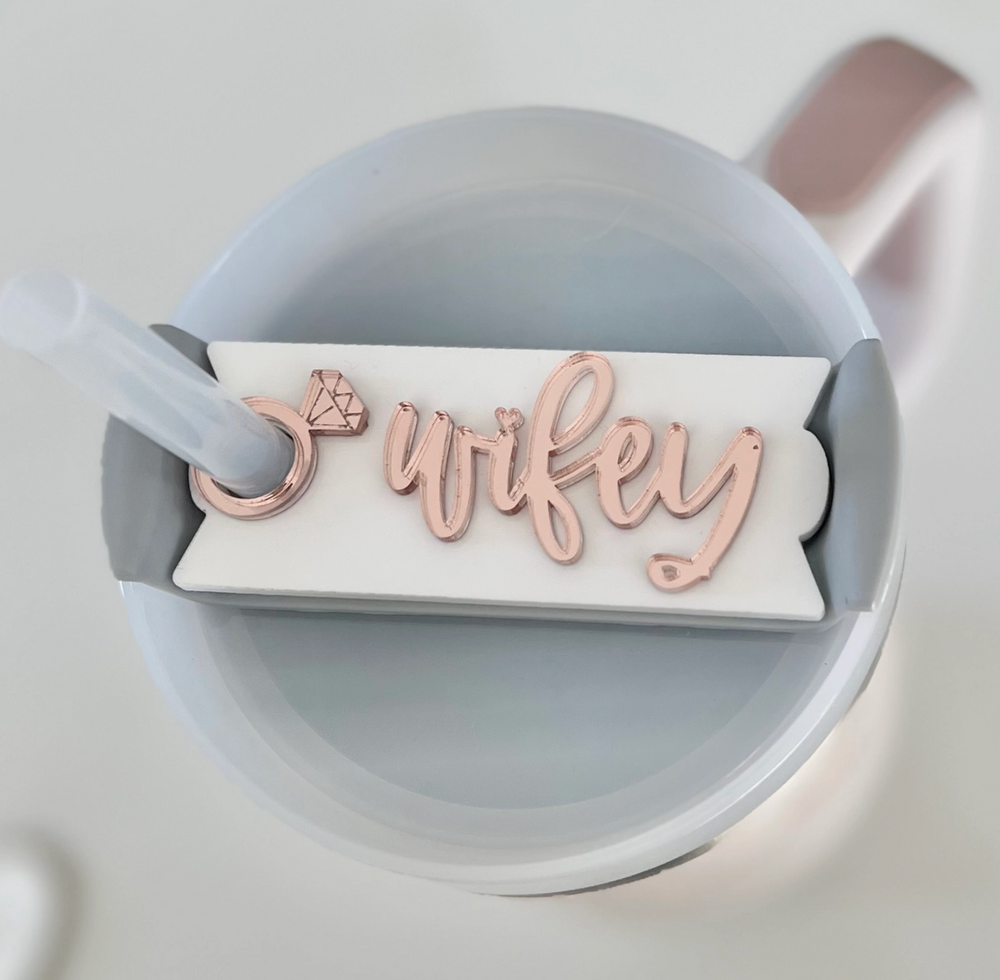Stanley Cup Wifey Topper For Brides and Engaged Quencher 2.0