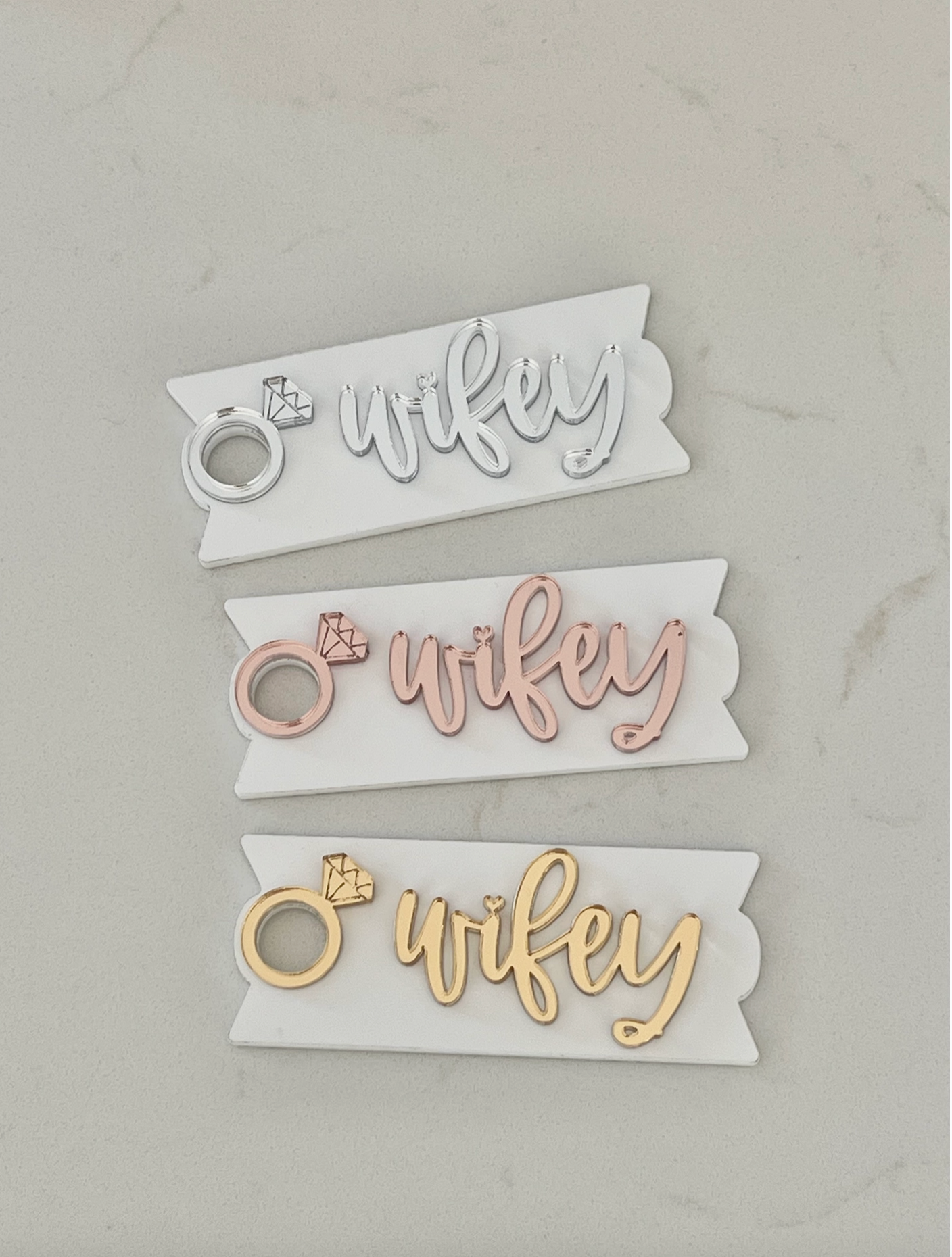 Stanley Cup Wifey Topper For Brides and Engaged Quencher 2.0