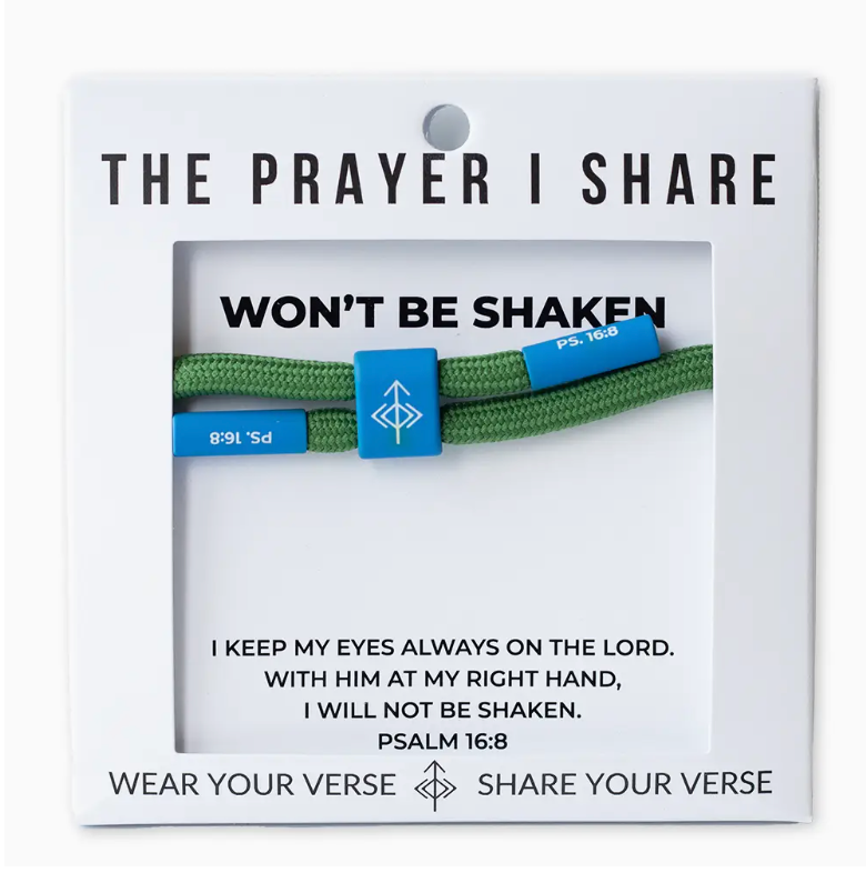 Won't Be Shaken Bracelet, Christian Cord Bracelet