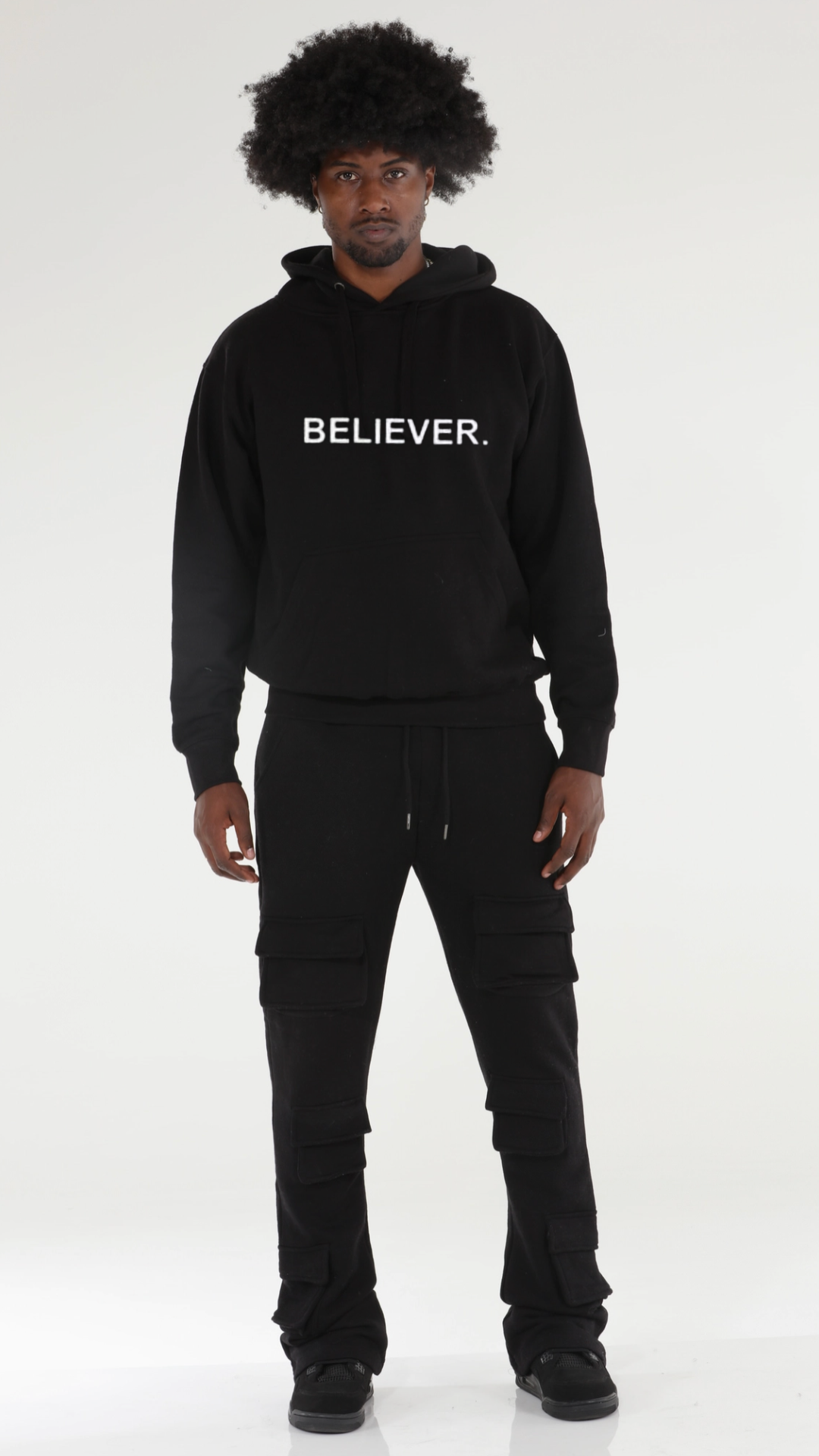 Black Believer Organic Cotton French Terry Hooded Sweatshirt
