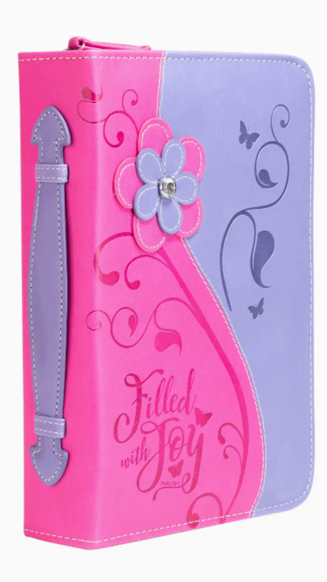 Divine Details: Bible Cover Pink Daisy Filled W/Joy