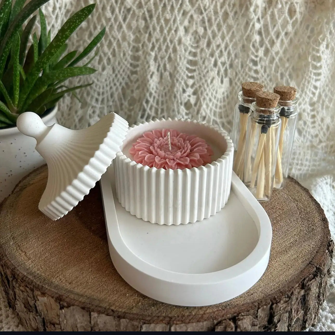 Candle Gift Set- Aesthetic and Customizable Cement Jars