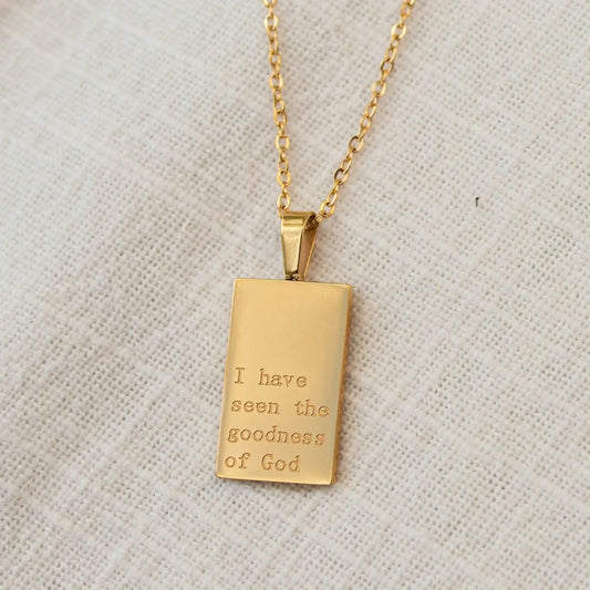 Necklace: 18kt Gold I Have Seen the Goodness of God