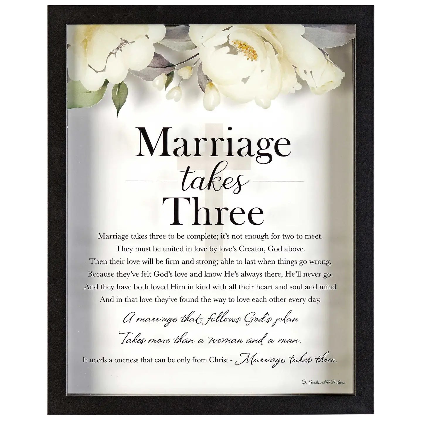 Marriage Takes Three Wall Décor Black