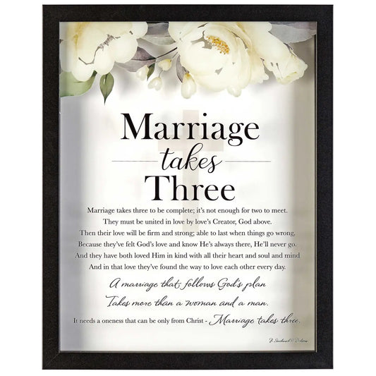 Marriage Takes Three Wall Décor Black