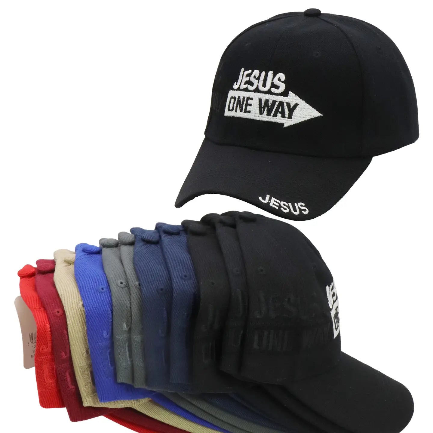 Jesus One Way Velcro Back Baseball Cap