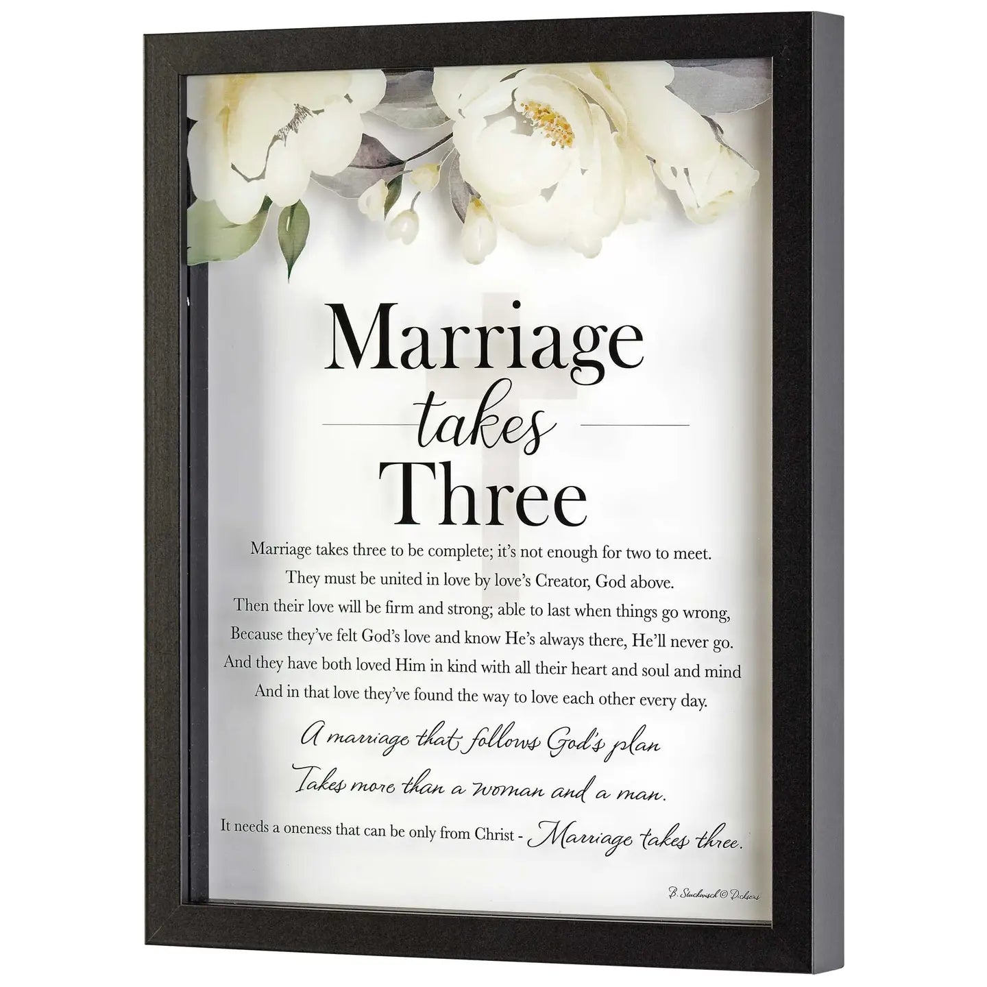 Marriage Takes Three Wall Décor Black