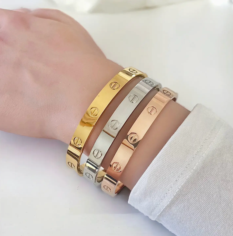 18K gold plated Stainless steel bracelet, Intensity