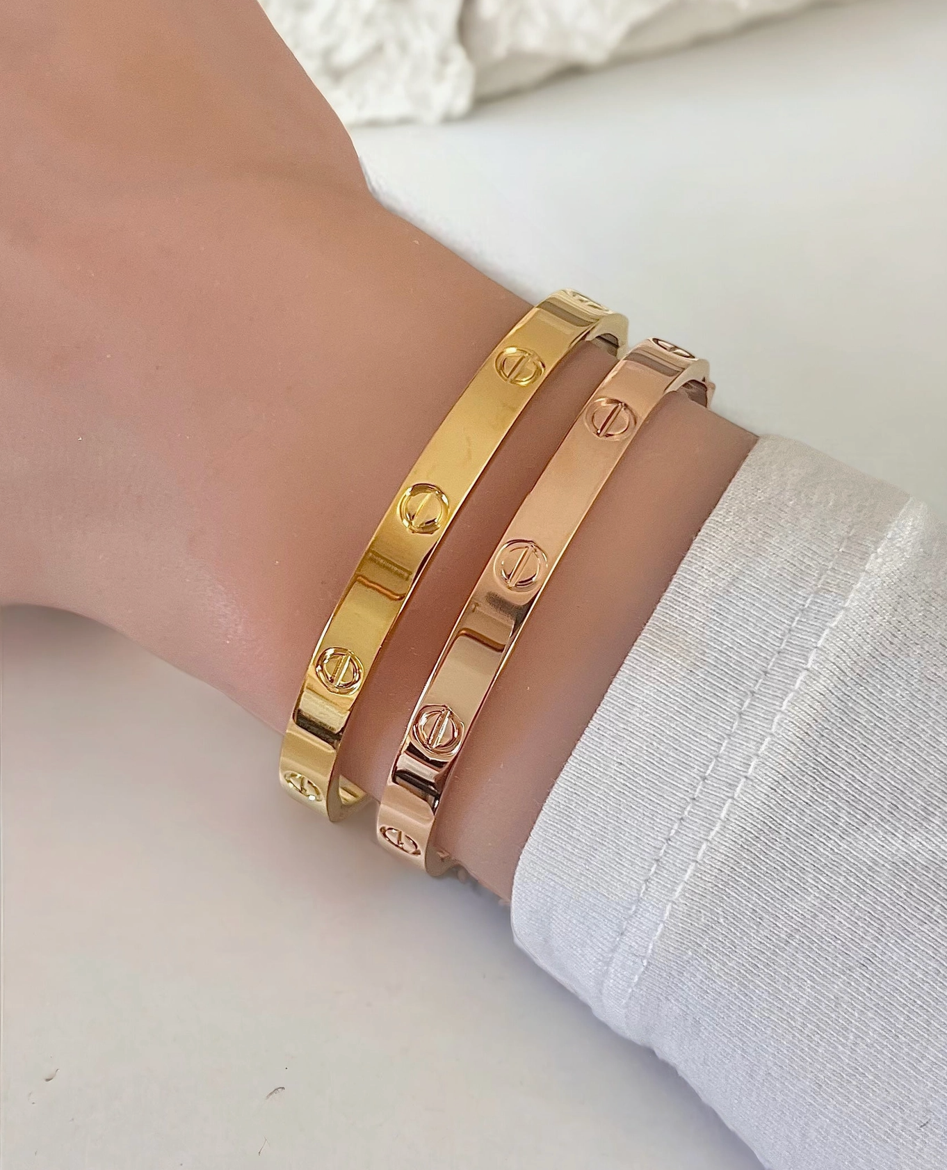 18K gold plated Stainless steel bracelet, Intensity
