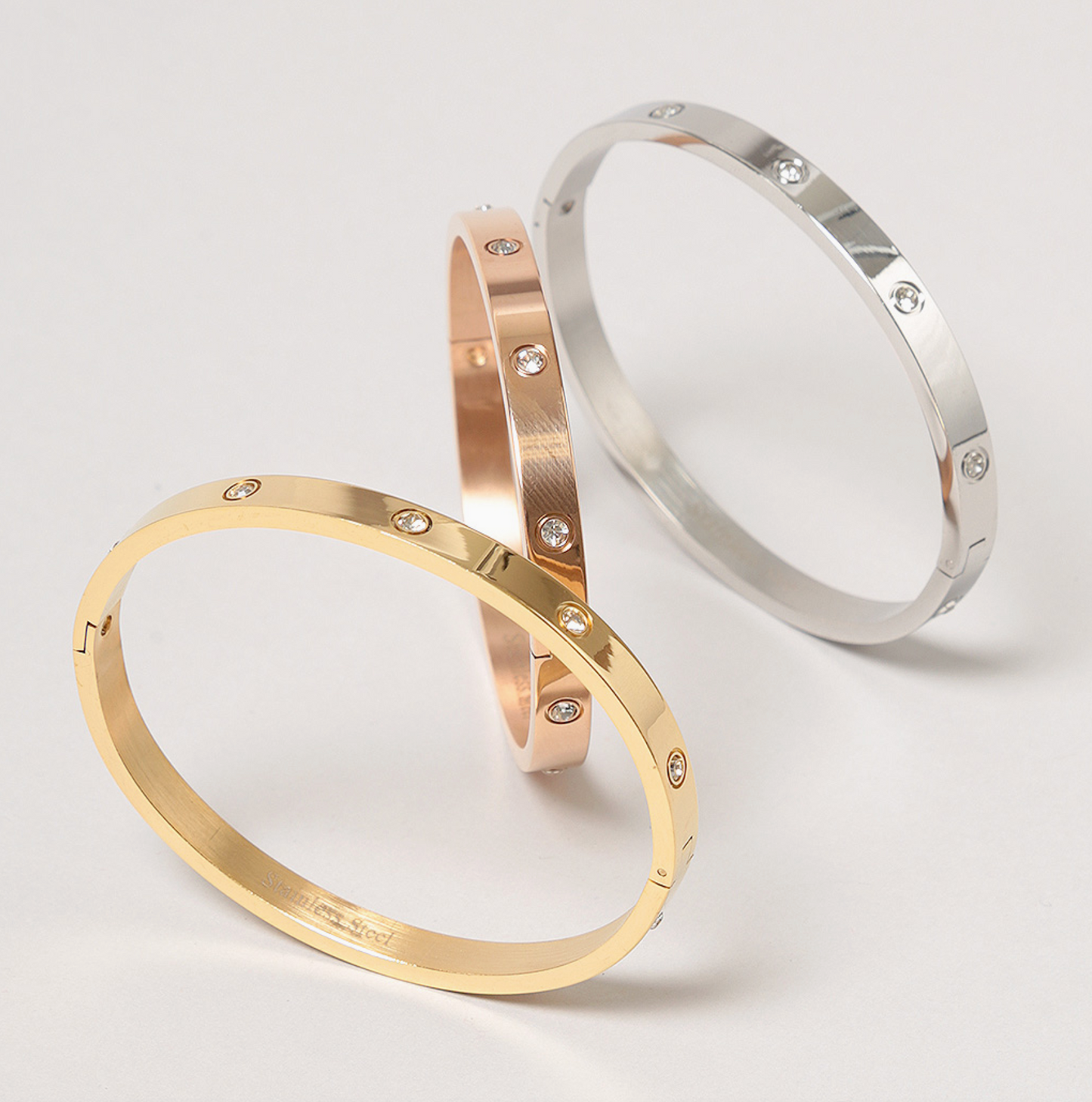 18K gold plated Stainless steel bracelet, Intensity