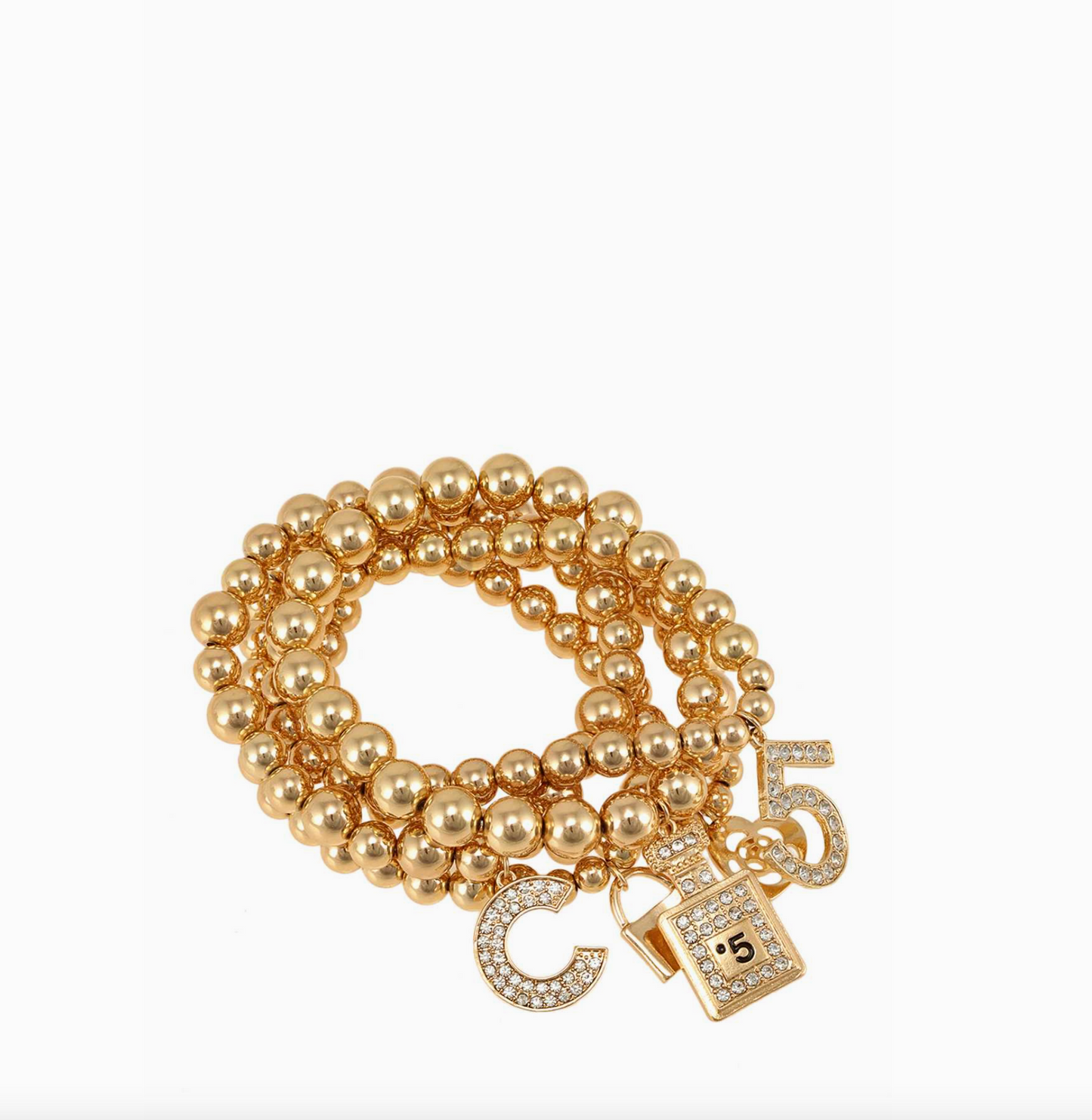 Multiple Charm Beads Stretchable Bracelet