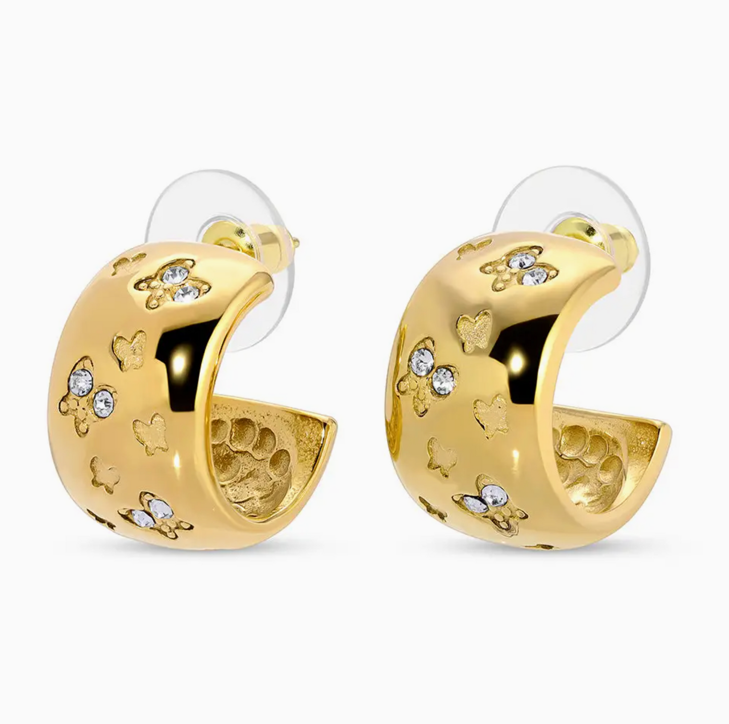 Annastacia Butterfly Cz Cuff Earrings