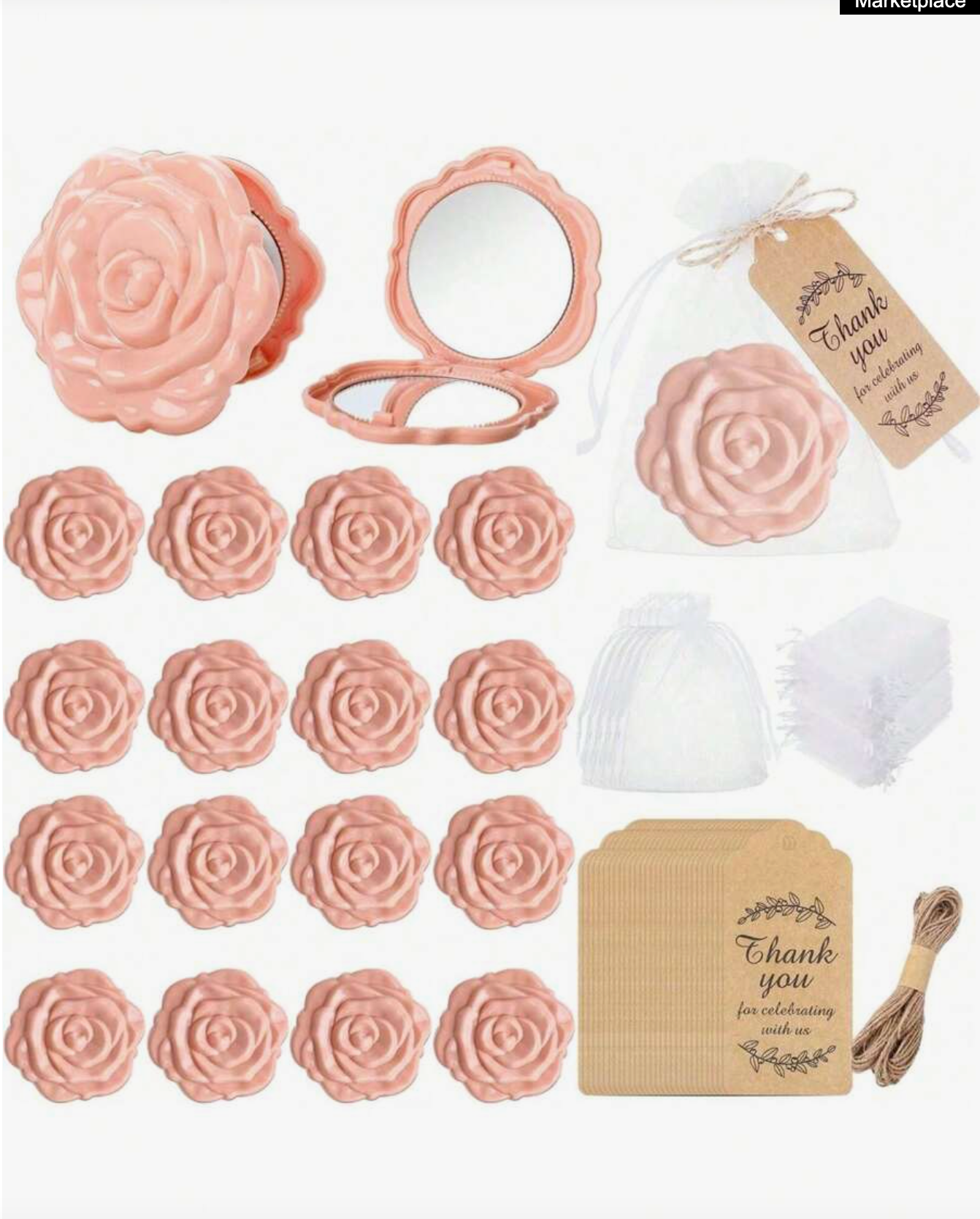 Flavor Rose Mirrors with Organza Bags