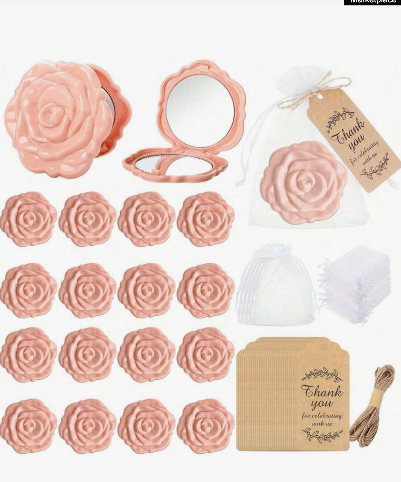 Flavor Rose Mirrors with Organza Bags