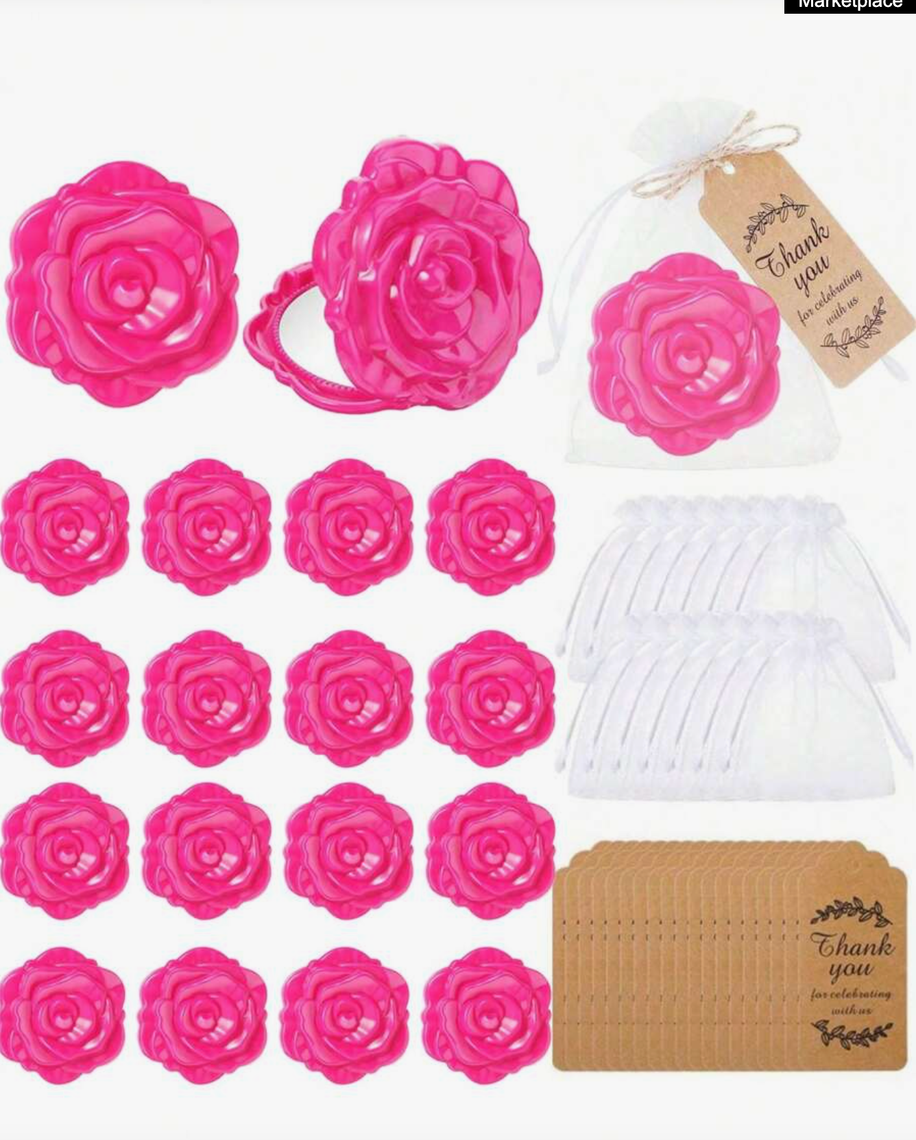 Flavor Rose Mirrors with Organza Bags