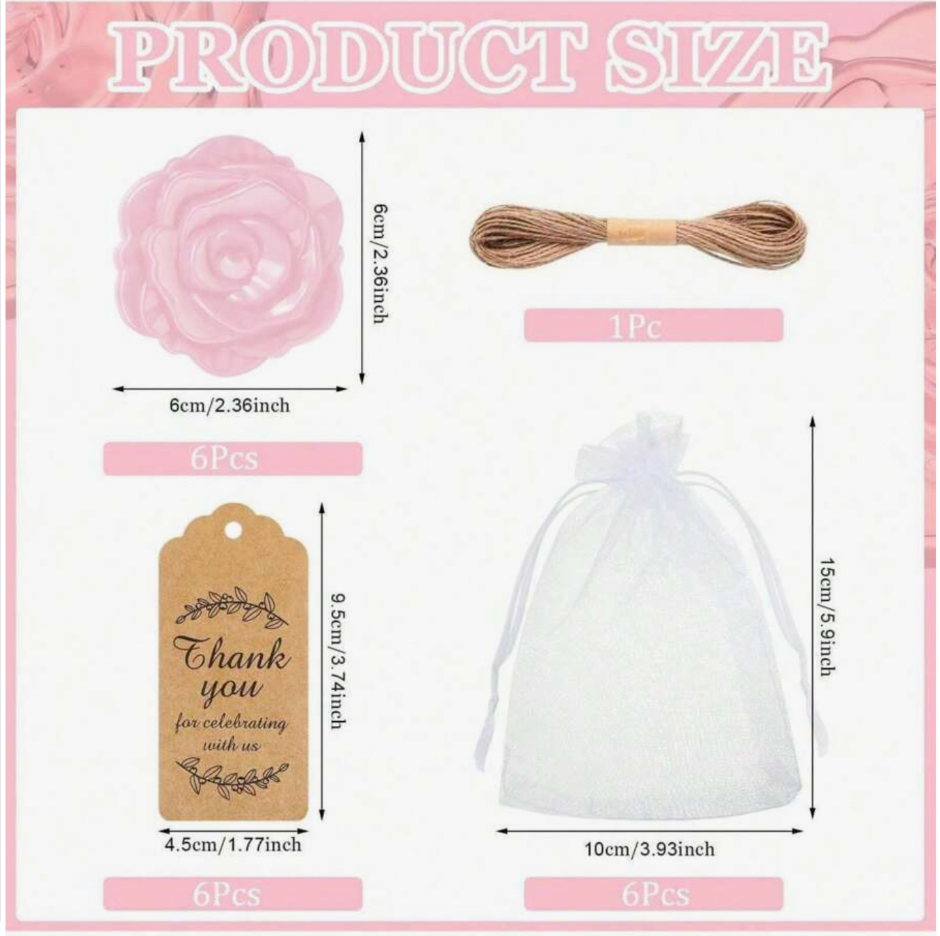 Flavor Rose Mirrors with Organza Bags