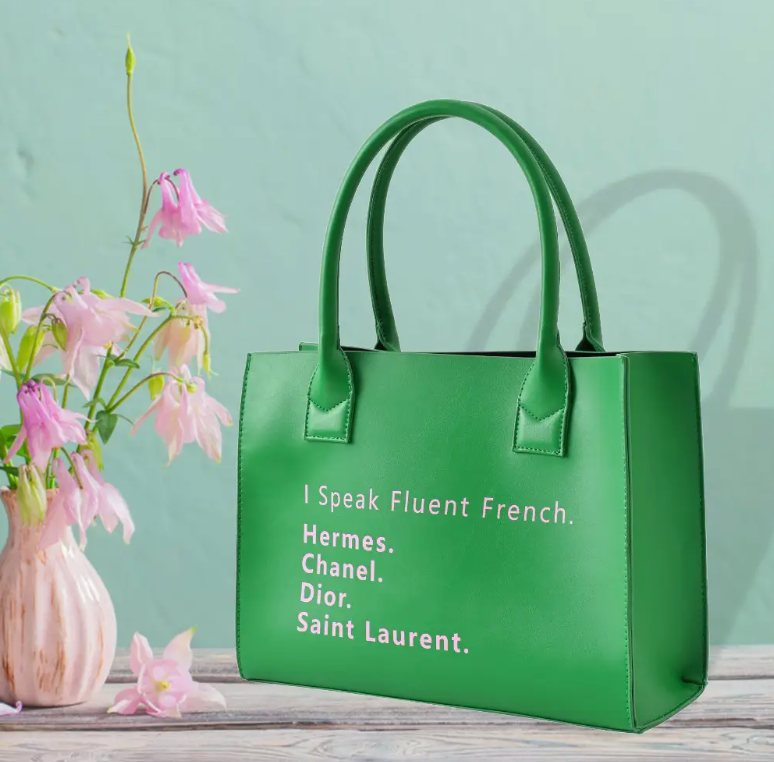 I Speak Fluent French Message Tote Bag / Shoulder Bag