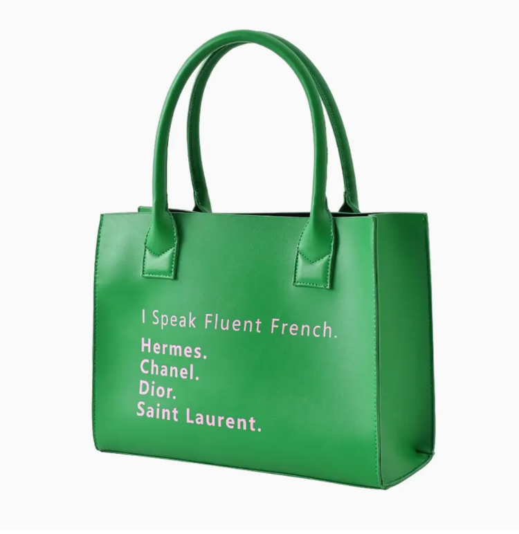 I Speak Fluent French Message Tote Bag / Shoulder Bag
