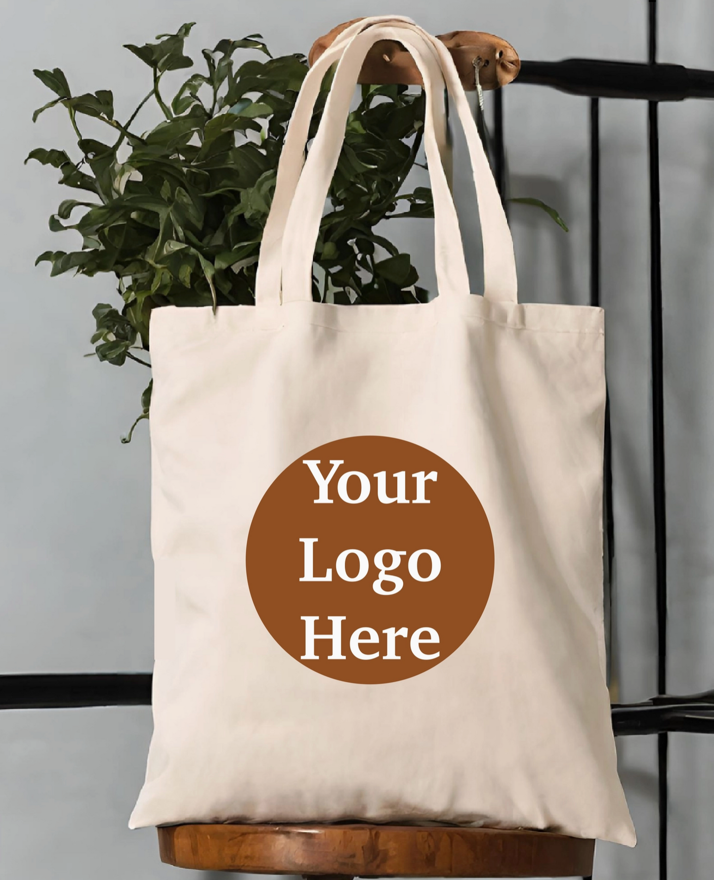 Custom Logo Printed Canvas Tote Bags ( Email Logo )