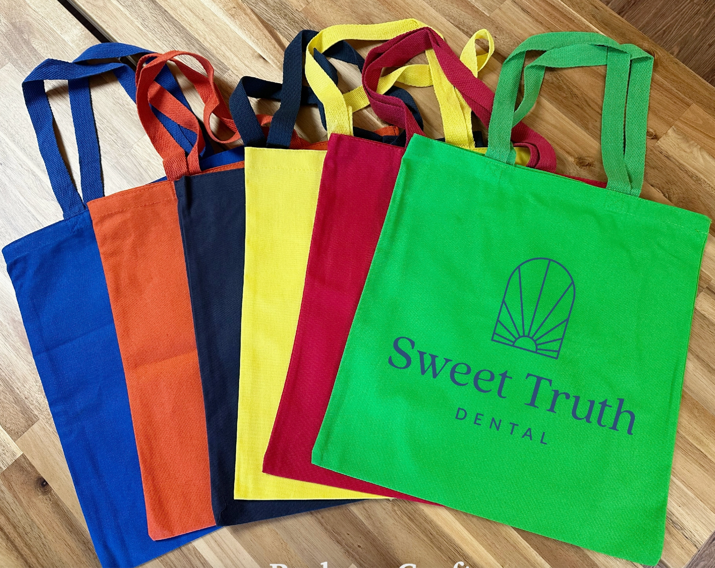 Custom Logo Printed Canvas Tote Bags ( Email Logo )