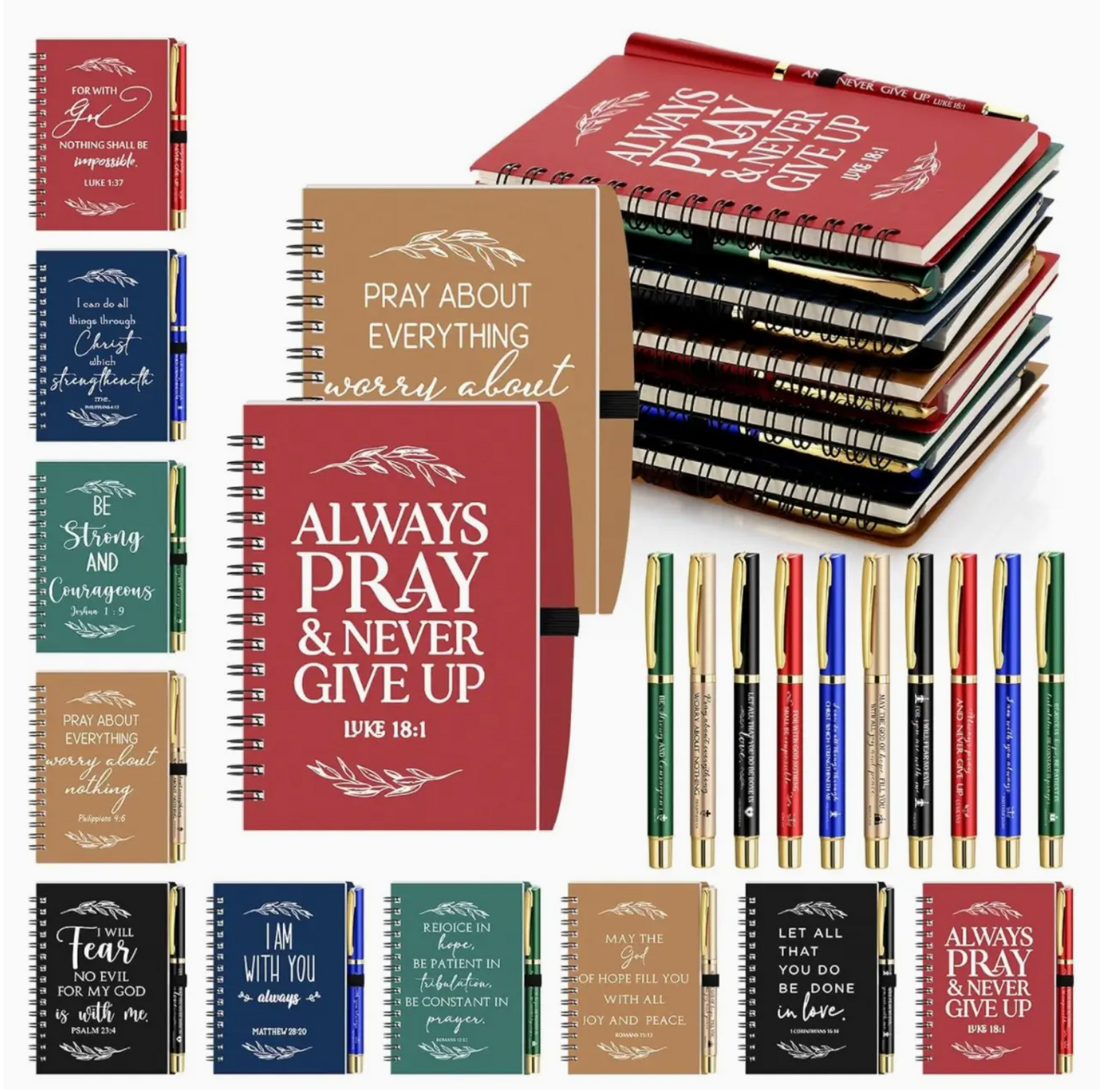 Beautiful Christian Notebook and Pen Sets