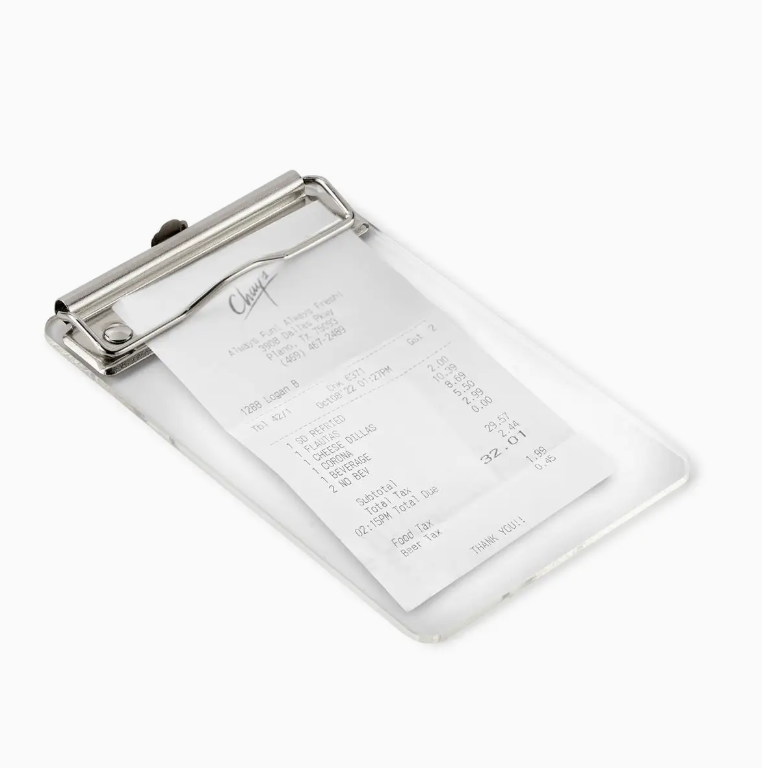 Clear Acrylic Clipboard