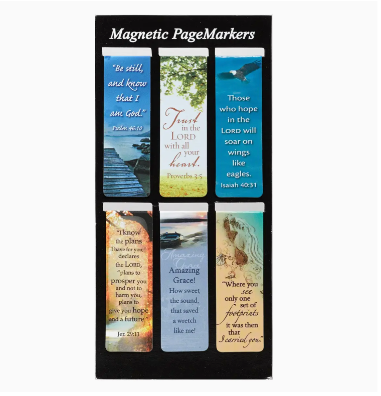 Magnetic Bookmark Set Foiled Floral