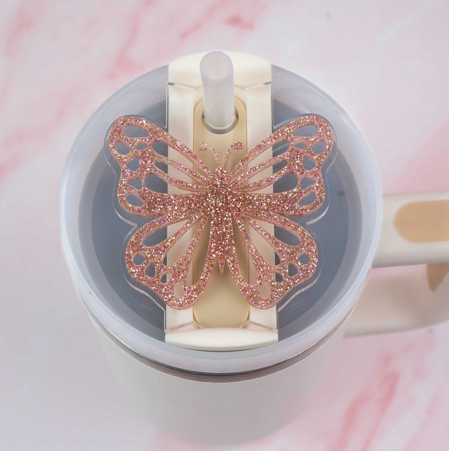 Butterfly Tumbler Drink Accessory Water Bottle Drink Topper