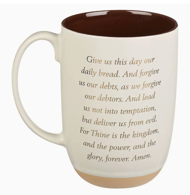 Mug White/Brown the Lord's Prayer
