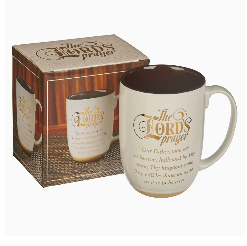 Mug White/Brown the Lord's Prayer