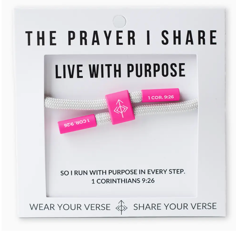 Live with Purpose Bracelet, Christian Cord Bracelet