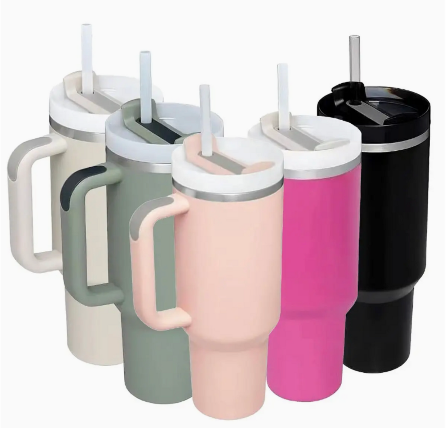 Stainless Stell Insulated Tumbler with Handle and Straw