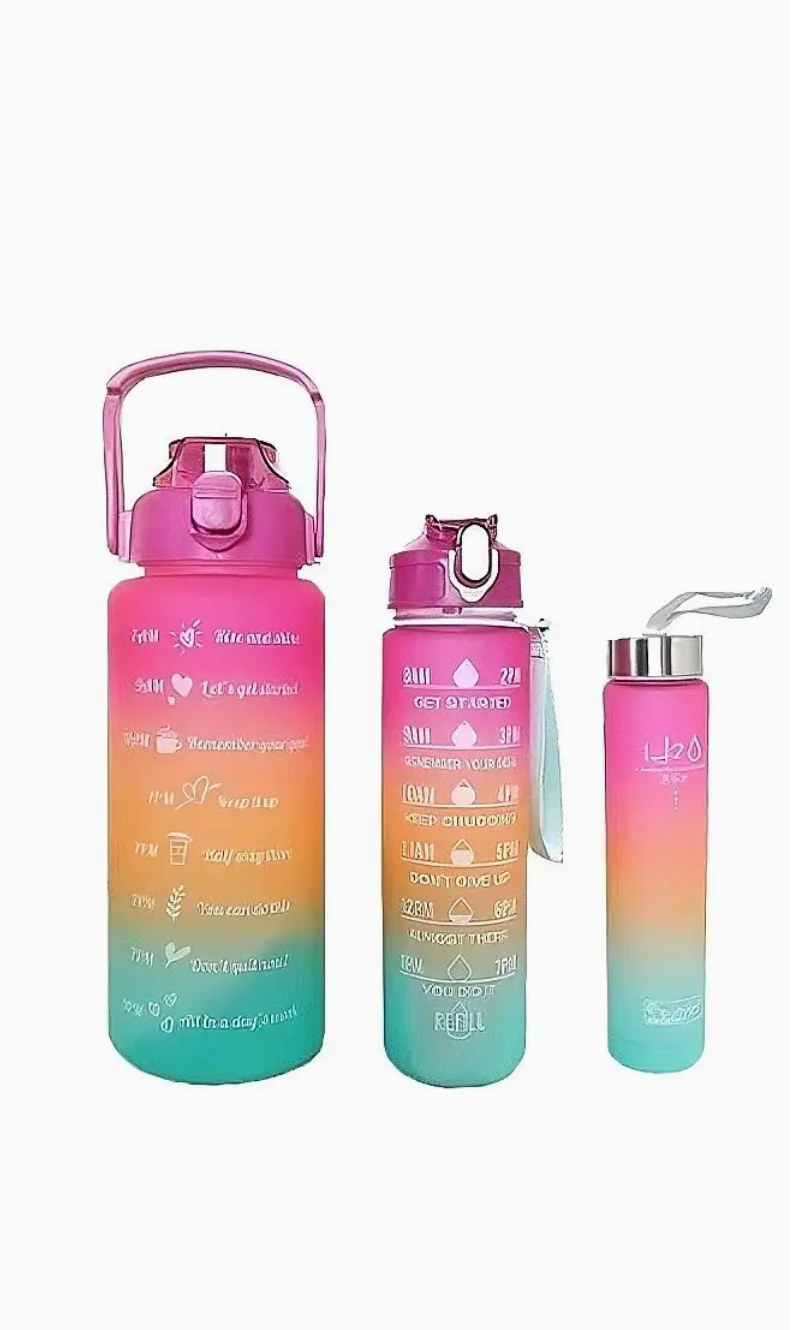 3 Pieces Motivational Water Bottle Set
