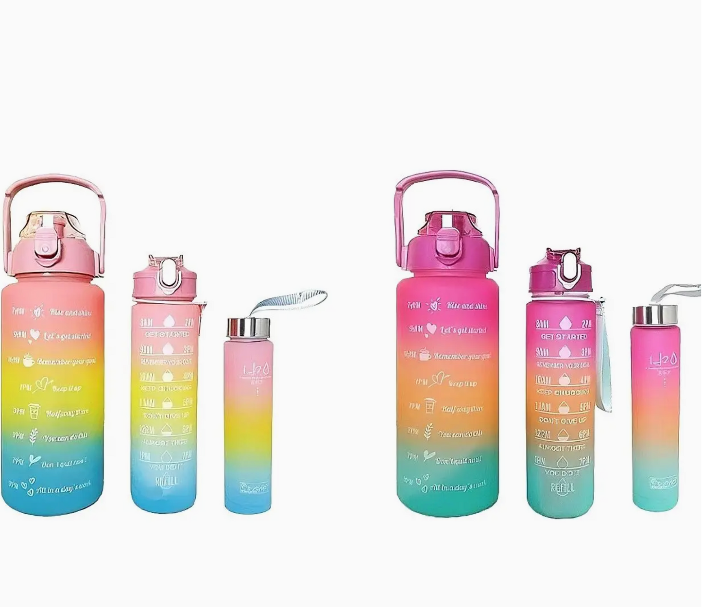 3 Pieces Motivational Water Bottle Set