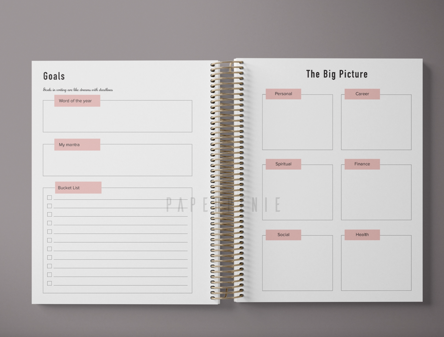 Undated Weekly Planner - Floral Sunburst