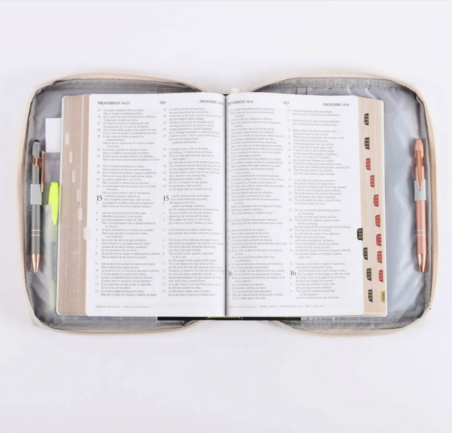 Canvas Bible Cover - Holy Bible Floral - M