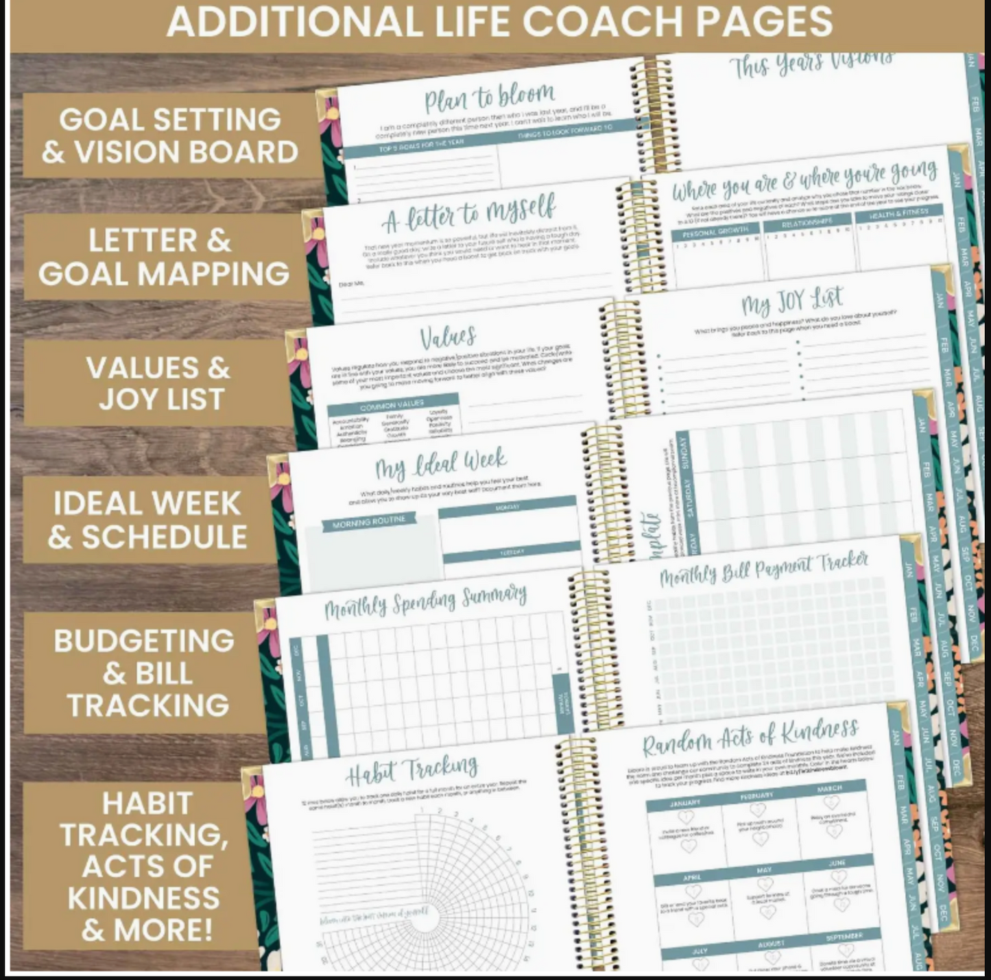 2025 Calendar Year Vision Planners 7.5" X 9" - Choose Design