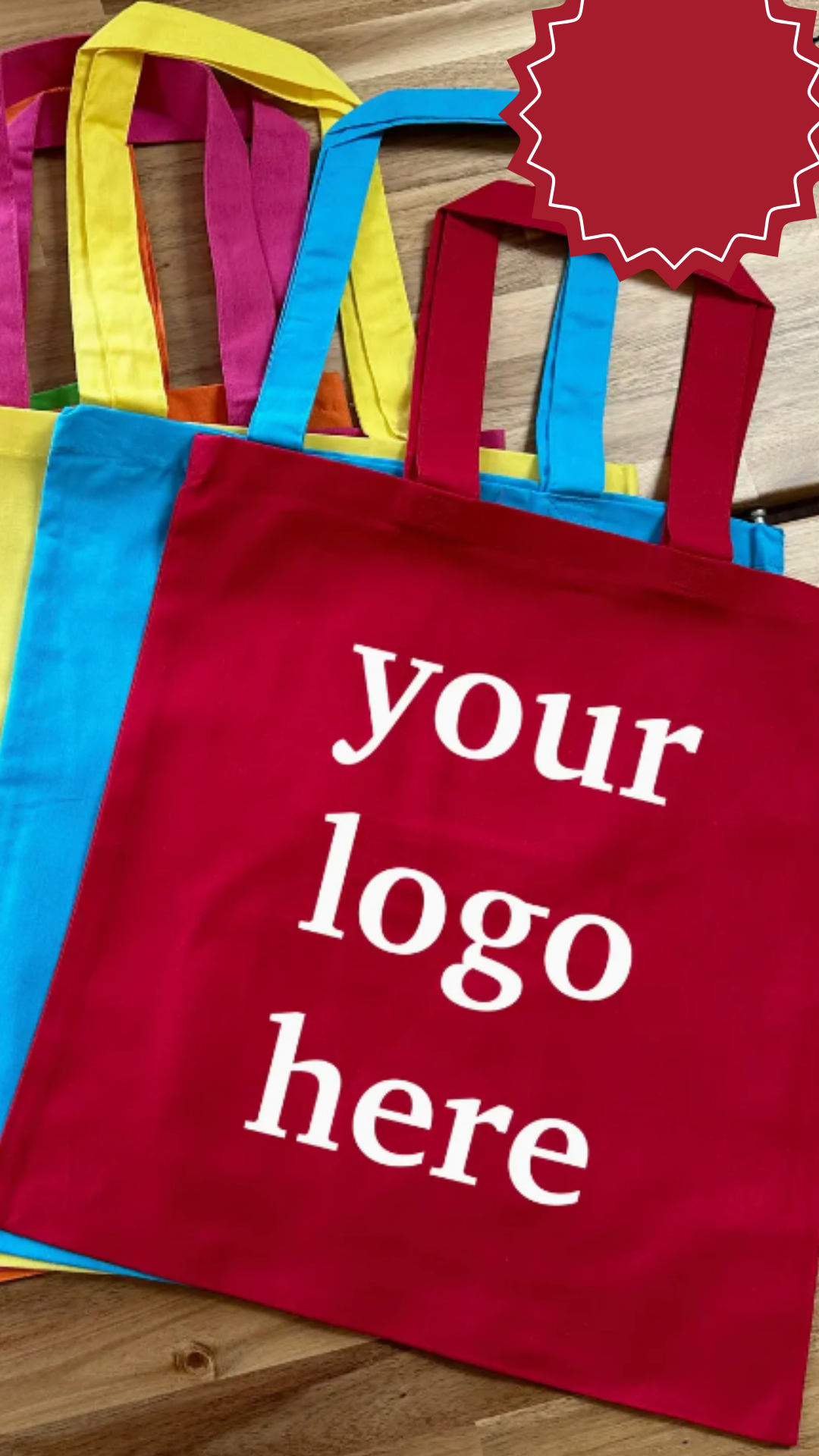 Custom Logo Printed Canvas Tote Bags ( Email Logo )