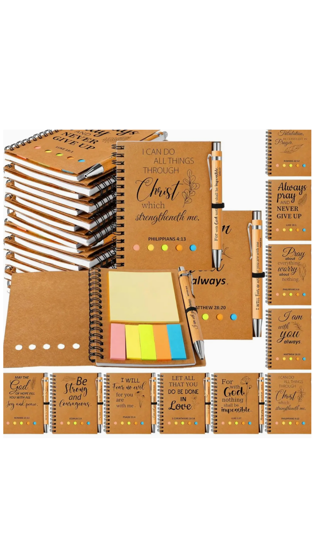 Christian Notebook Journal and Pen Sets