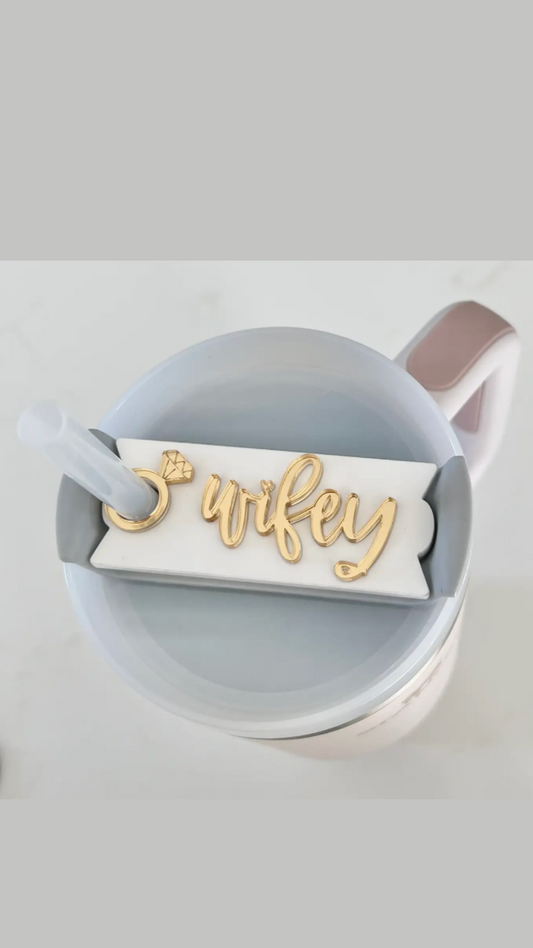 Stanley Cup Wifey Topper For Brides and Engaged Quencher 2.0