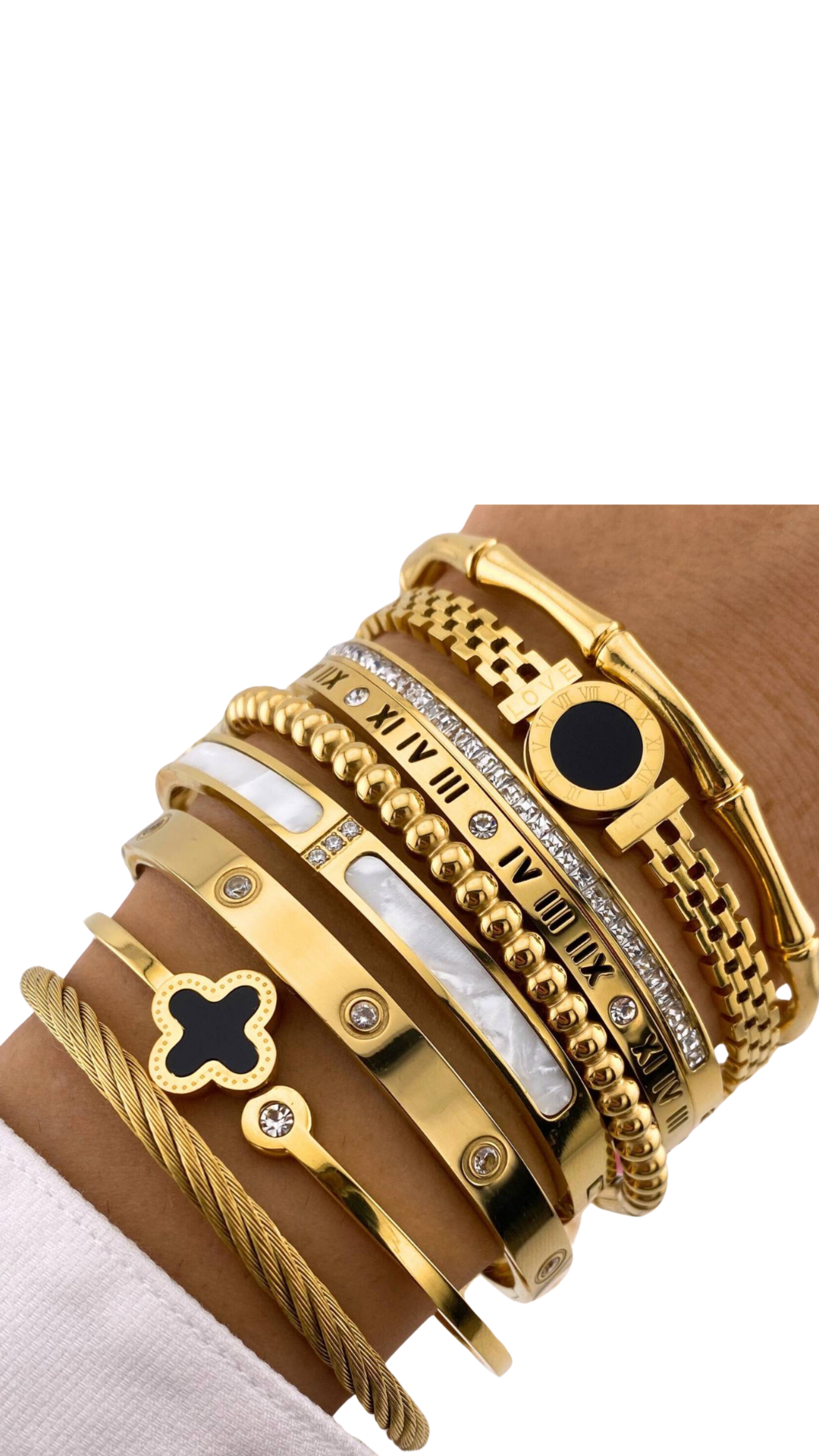 18K gold plated Stainless steel bracelet, Intensity