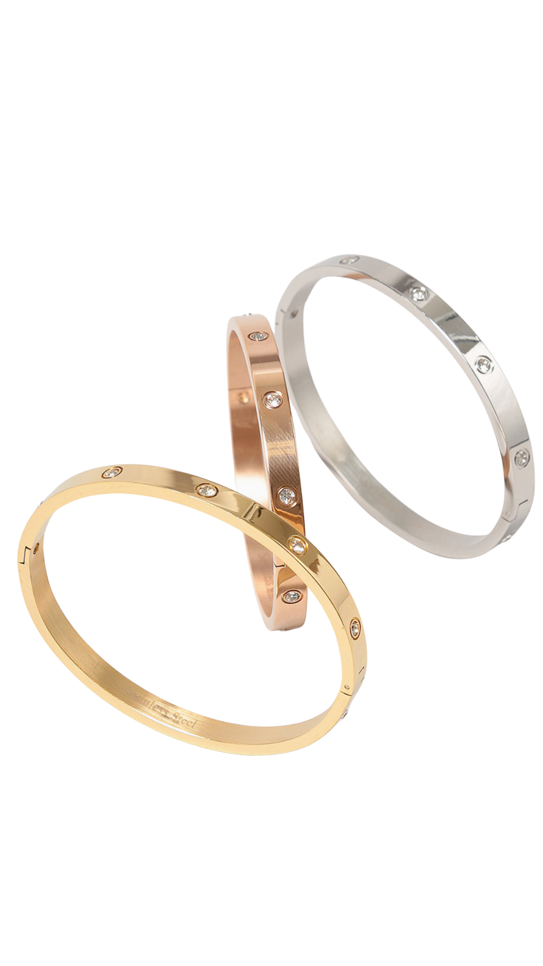 18K gold plated Stainless steel bracelet, Intensity
